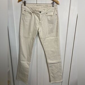 Levi's White Ivory Cream Denim Jeans - Modern Rise Straight - W29 L32